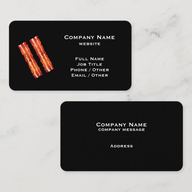 Black Bacon Business Card (Front/Back)