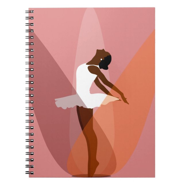 Black ballerina American African ballet Notebook (Front)