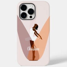 Black Ballerina Ballet Dancer Light Pink Case-Mate