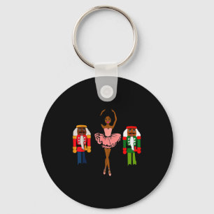 Black Ballerina Christmas Black Nutcracker Xmas Af Key Ring