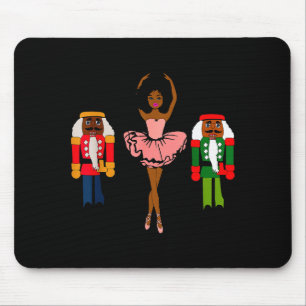 Black Ballerina Christmas Black Nutcracker Xmas Af Mouse Mat