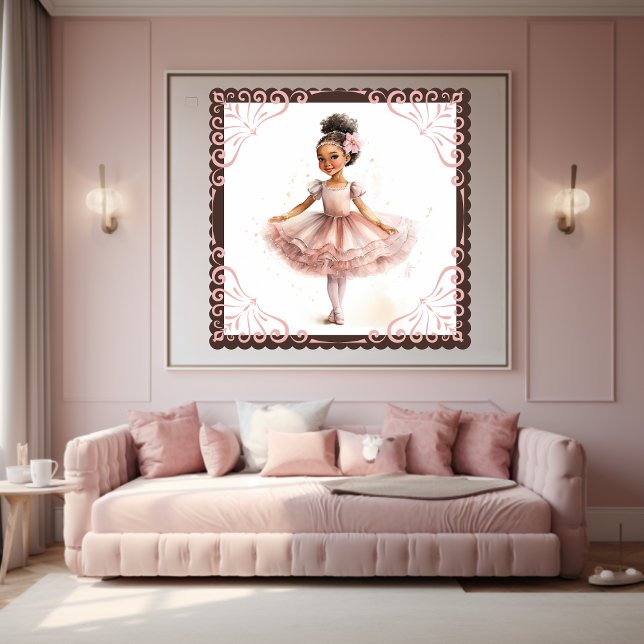 Black Ballerina, Pink Tutu, Pink Flower Barrette Poster (Creator Uploaded)