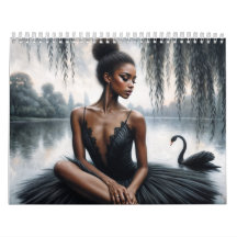 Black Ballerinas Art Ballet Aesthetic Calendar