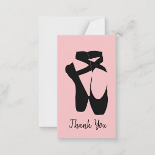 Black ballet pointe shoes card