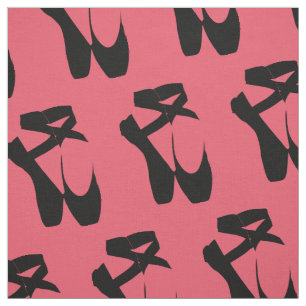 Black ballet  pointe shoes fabric