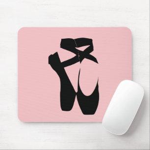 Black ballet  pointe shoes mouse mat