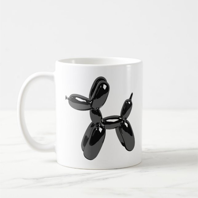 Black Balloon Dog  Coffee Mug (Left)