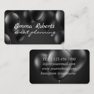 Black Balloons Event Party Planning Business card