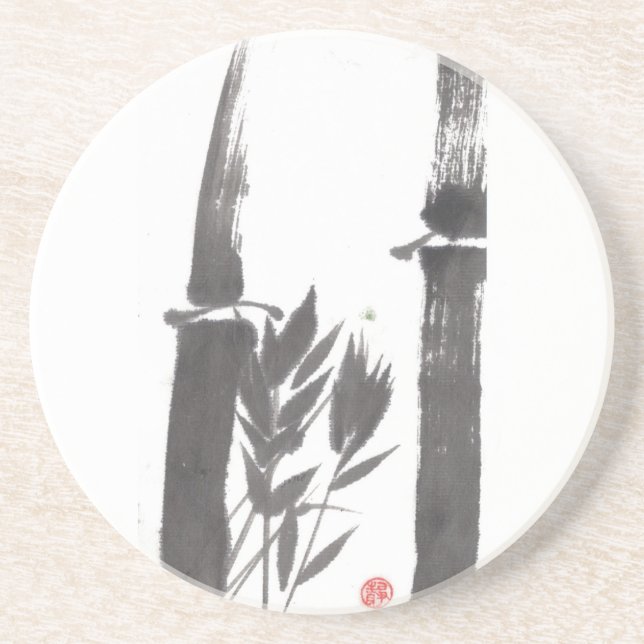 Black Bamboo Coaster (Front)