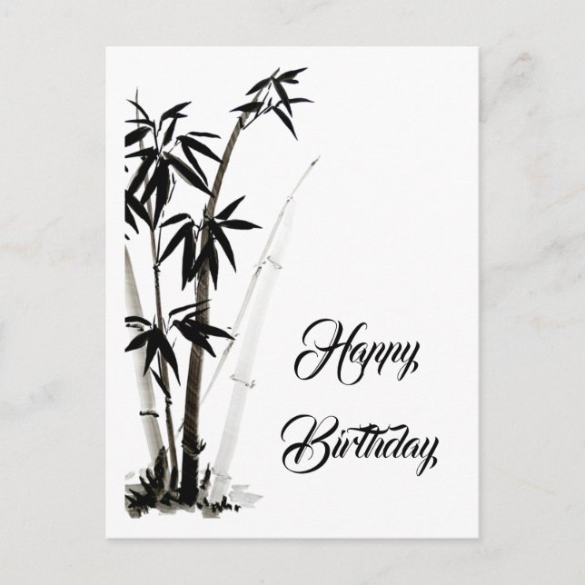 Black Bamboo - Ink Postcard (Front)