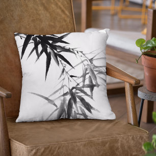 Black Bamboo Twig Cushion
