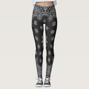 black bandanna leggings