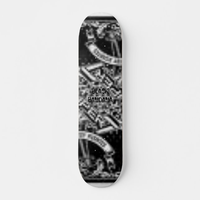 black bandanna skateboard (Front)