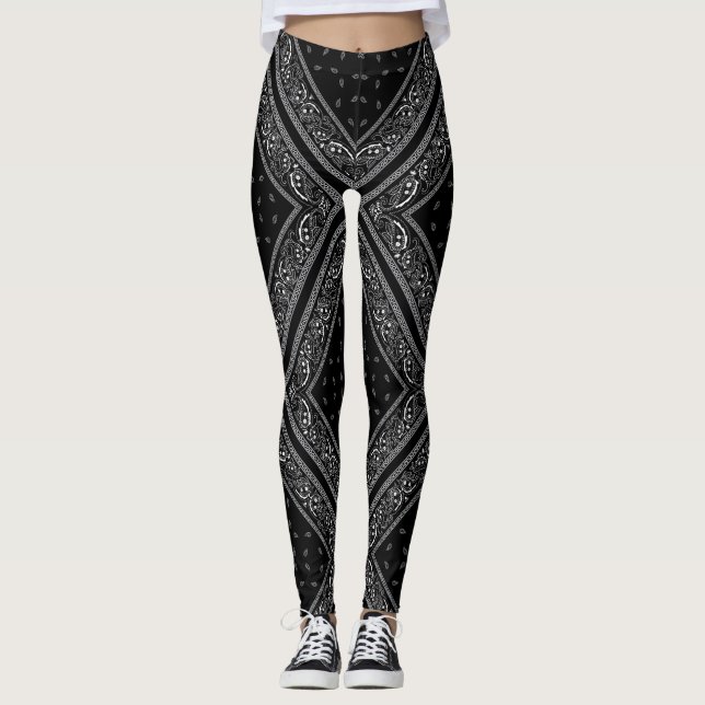 Black Bandanna Too Leggings (Front)