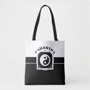 Black Banner & black Rectangle + your ideas Tote Bag