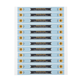 Black Banner Honey Jar Lid Blue Wrap Around Label