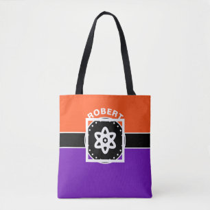 Black Banner & purple Rectangles + your ideas Tote Bag