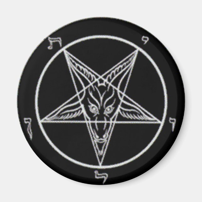 Black Baphomet Large Magnet (Front)