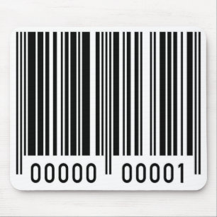 Black Barcode Mouse Pad