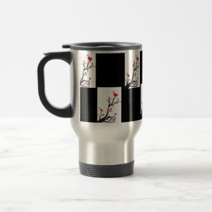 Black Bark heart mug2 Travel Mug