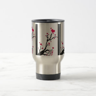 Black bark heart tree mug