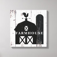 Black Barn White Wood Rustic Farmhouse Wall Art