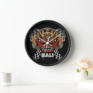 Black Barong Bali: Timeless Tradition Wall Clock