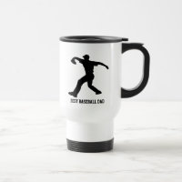 Black Baseball Player Silhouette Custom Text