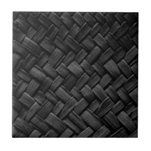 black basket weave pattern tile