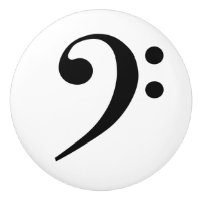 Black Bass Clef Music Symbol Notation