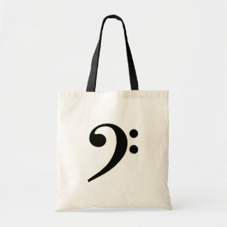 Black Bass Clef Tote Bag