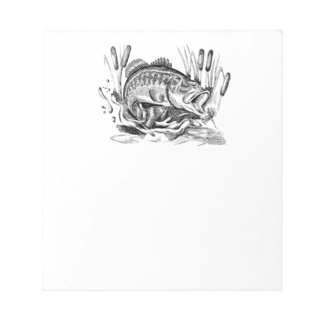 Black bass notepad (Front)