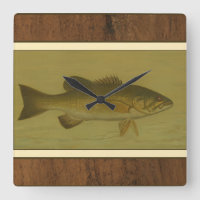 Black Bass on a Green Background
