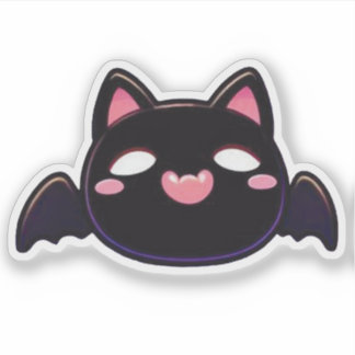 Black Bat Cat - Kawaii Flying Kitten