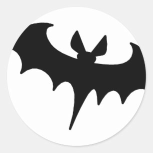 Black Bat Classic Round Sticker