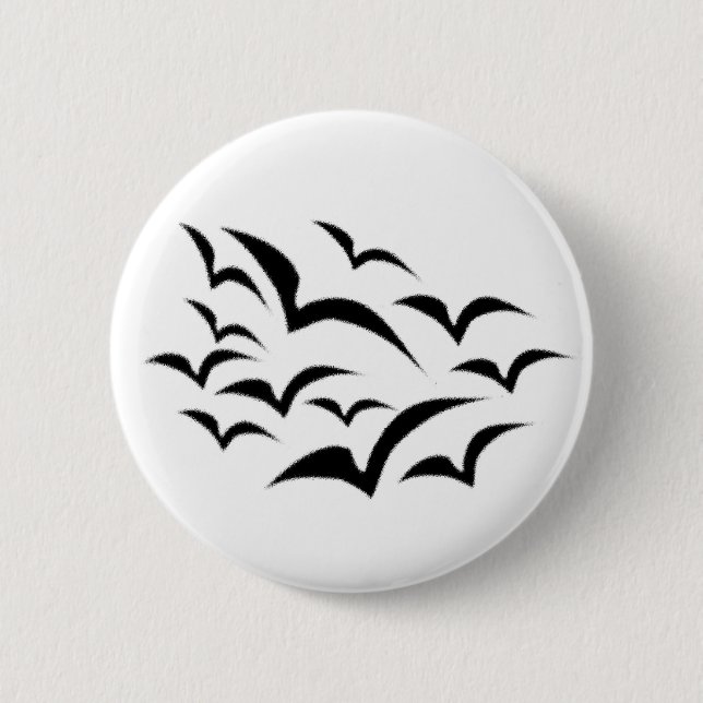 Black Bat Cloud Button (Front)