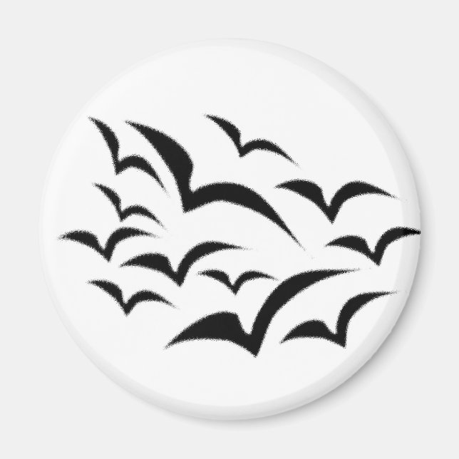 Black Bat Cloud Magnet (Front)