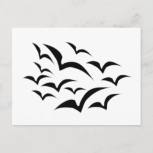 Black Bat Cloud Postcard