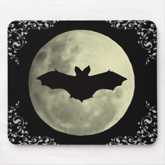 Black Bat Mouse Pad (Front)