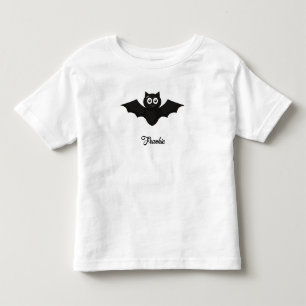 Black Bat Personalised Name Toddler T-shirt