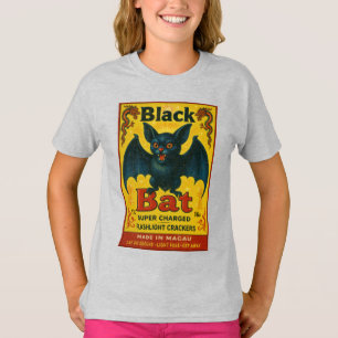 Black Bat Retro Firecracker Youth Tee