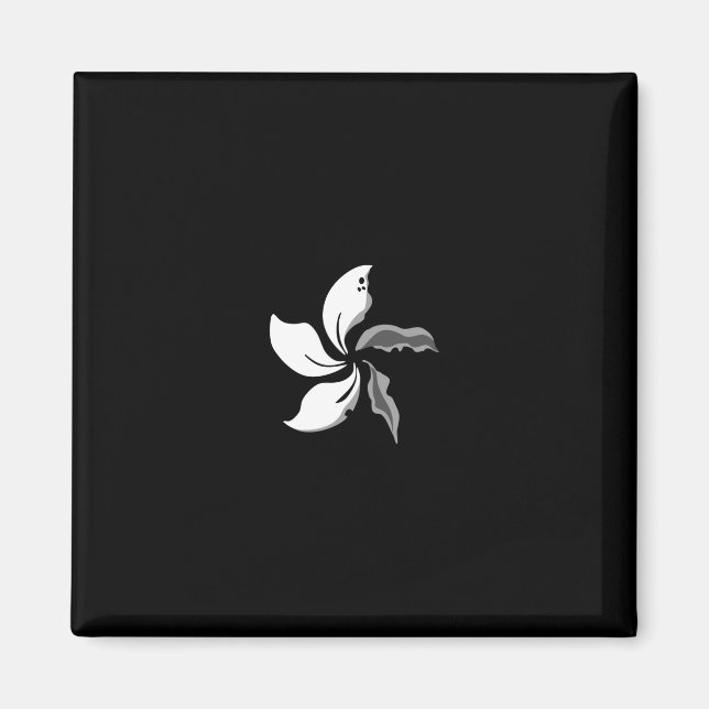 Black Bauhinia Wilted Petals Flag Hong Kong Magnet (Front)