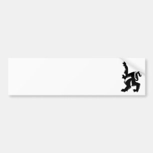 Black Bavarian Lion Bumper Sticker
