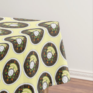 Black Bean Soup Avocado Sour Cream Cooking Food Tablecloth