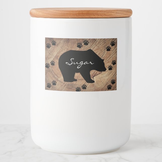 Black Bear And Bear Paws Food Label (Front)