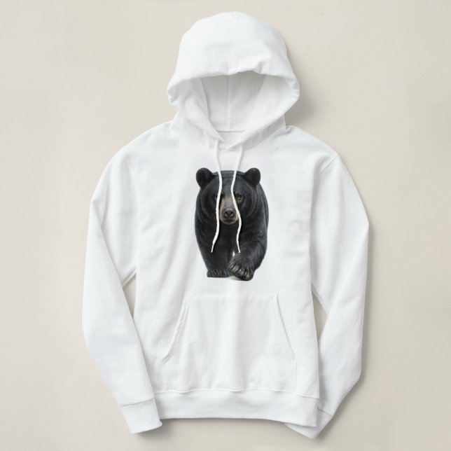 Black Bear Approaching Hoodie (Design Front)