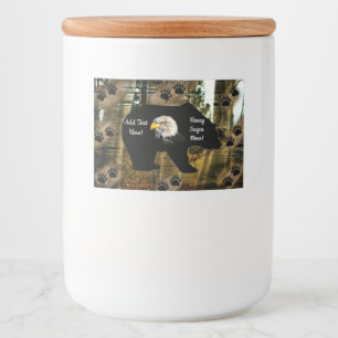 Black Bear Bald Eagle Bear Paw Prints Wilderness Food Label