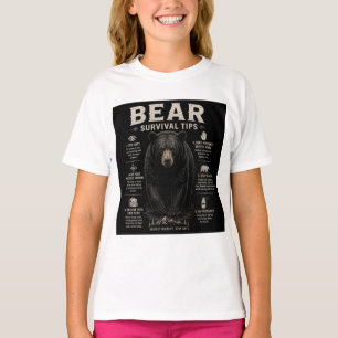 Black Bear Bear Survival Tips Vintage Outdoor T-Shirt