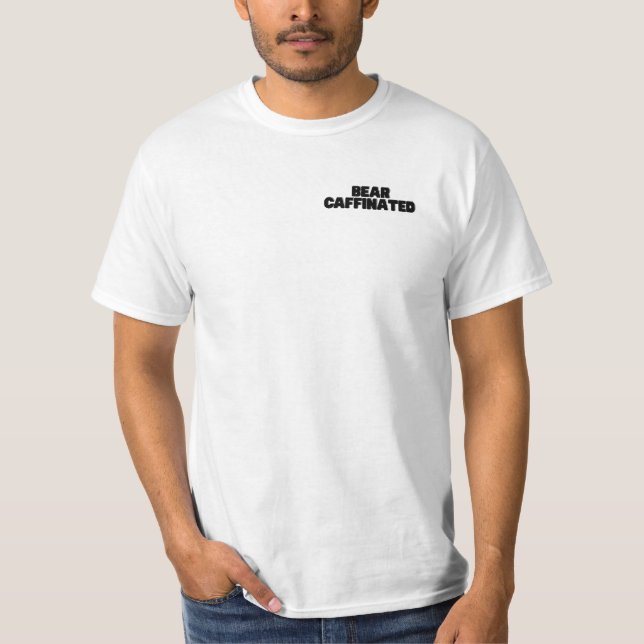 Black Bear – Beary Caffeinated Funny Bear Tee (Front)