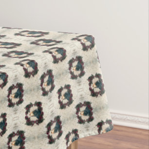 Black Bear Birch Bark Pine Berries Repeat Tablecloth